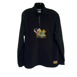 Disneyland 50th RARE 2005 Happiest Homecoming on Earth Mickey Fleece Zip XL EUC